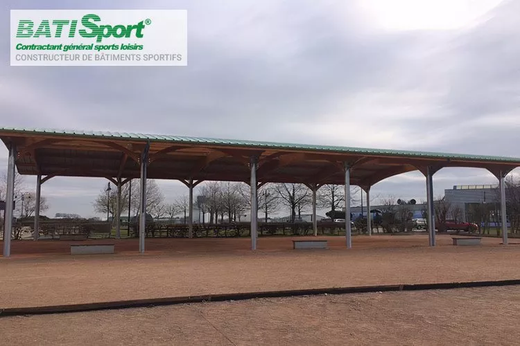 Boulodrome construit par batisport a bretteville du grand caux en bretagne.