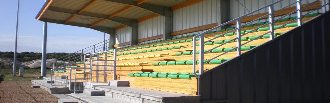 Bouton tribunes.